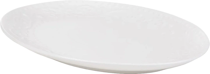 Тарілка Homla Sylia овальний з орнаментом білий 25x34 см (5904183874715) - зображення 3