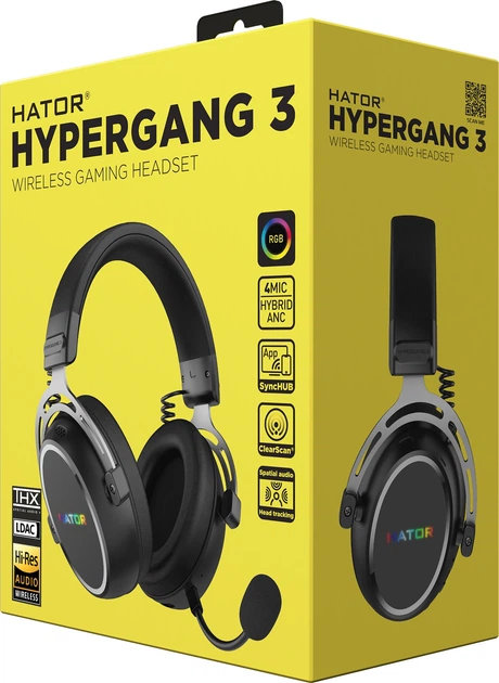 Навушники Hator Hypergang 3 Wireless Black (ESH55) купити в