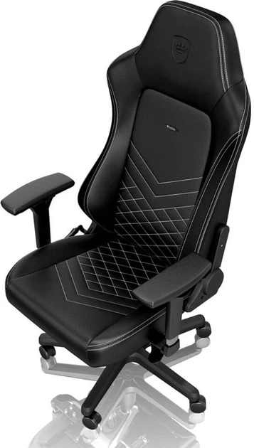 Комп'ютерне крісло для геймера Noblechairs Hero PU leather black/platinum white (NBL-HRO-PU-BPW) - изображение 13