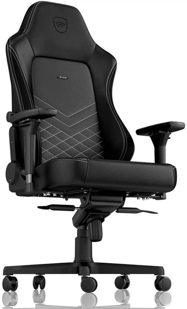 Комп'ютерне крісло для геймера Noblechairs Hero PU leather black/platinum white (NBL-HRO-PU-BPW) - изображение 14