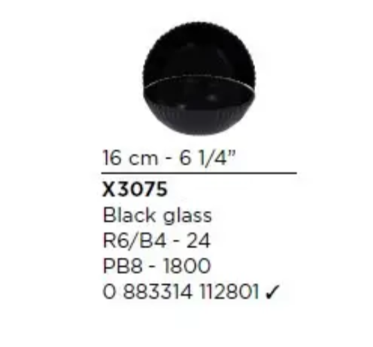 Чорний салатник Luminarc Bloom Black зі склокераміки 500 мл (X3075) - зображення 2
