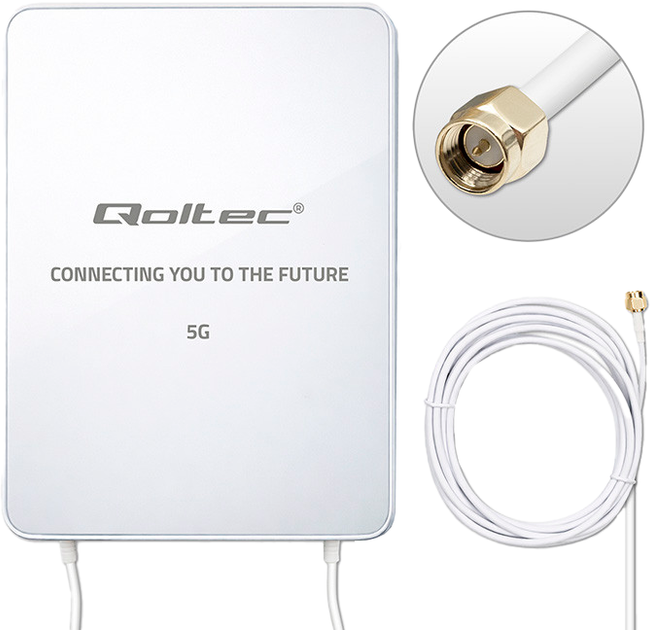Антена Qoltec 5G LTE  16 dBi SMA White (5901878570648) - зображення 3
