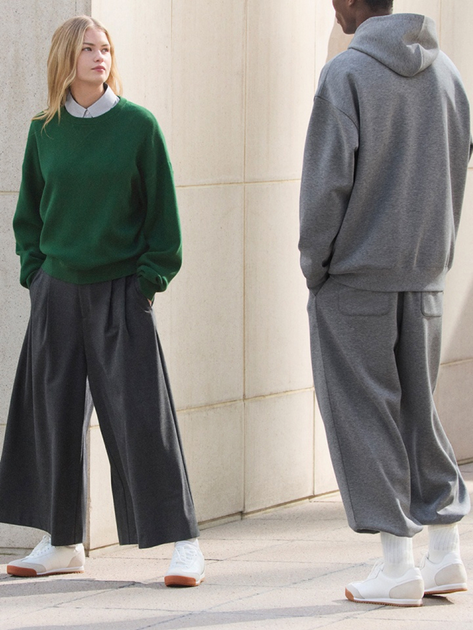 Кюлоти Uniqlo розмір XL темно сірі (08) (479698) - изображение 4