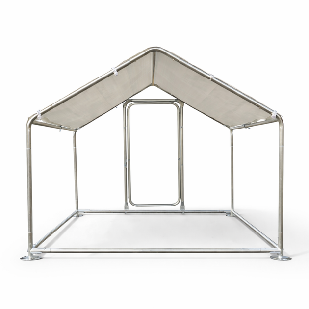 Пташиний вольєр курник для курей качок гусей індичок 140x120x120 см Helper HP - 1083 сітчастий захист від хижаків садовий домашній вольєр для птиці безпечний комфортний парник для птахів компактний стійкий - зображення 4