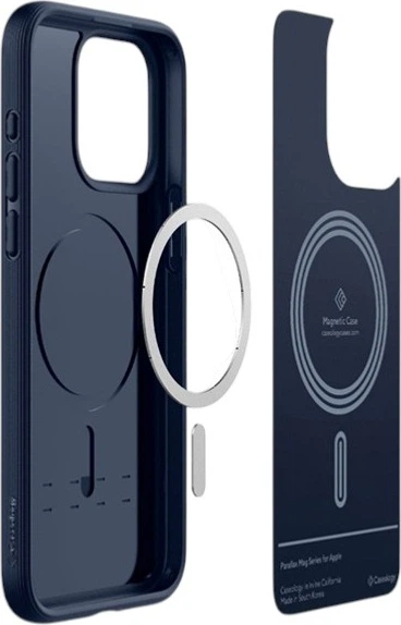 Чохол Spigen Caseology Parallax Mag Magsafe для Apple iPhone 15 Pro Max Midnight Blue (ACS06615) - зображення 9