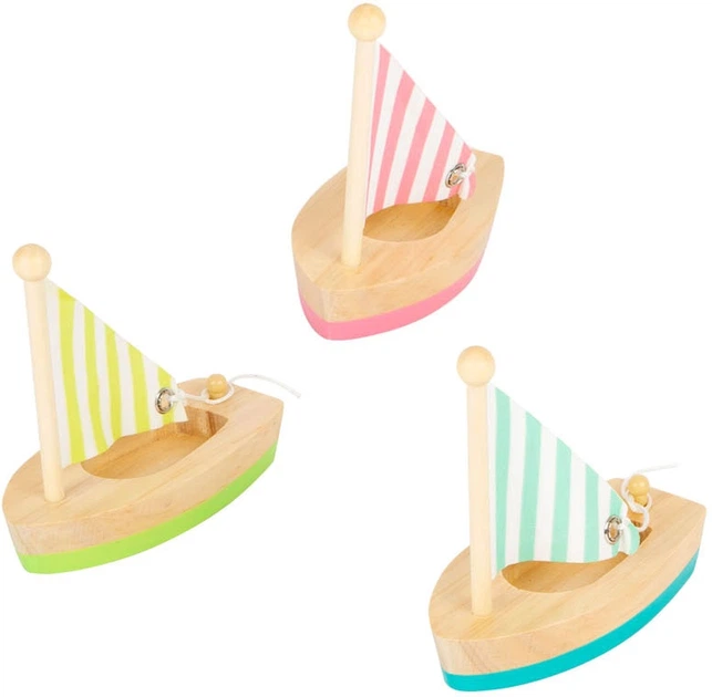 Набір іграшок для купання Small Foot дерев’яні вітрильники 5410633 (4020972116536) - зображення 3
