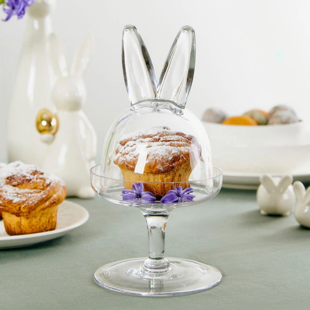Блюдо Homla Prata скляна з кришкою у формі кролика 12x23 см (5904183810041) - зображення 6