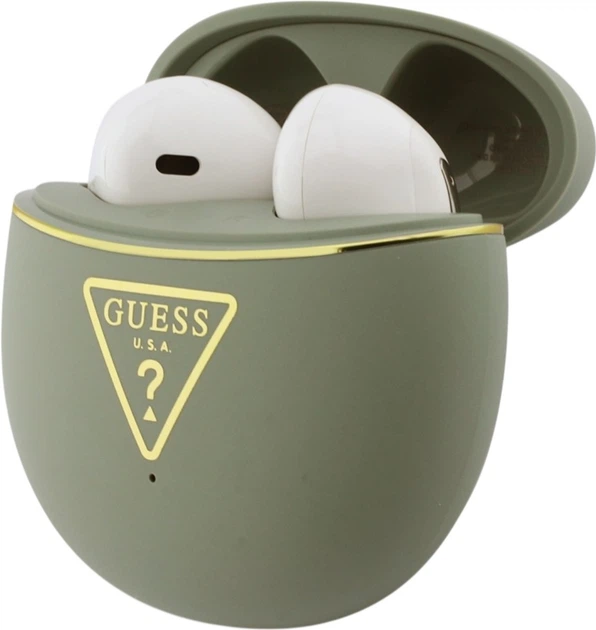 Słuchawki Guess Gold Line Triangle Khaki (GUTWSA15HETN) - obraz 2
