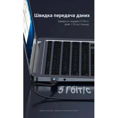 Дата кабель USB 3.0 AM/AM 3.0m black Vention (CONBI) - зображення 8