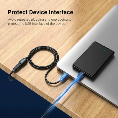 Дата кабель USB 3.0 AM/AF 0.5m black Vention (CBHBD) - Фото 4 Дата кабель USB 3.0 AM/AF 0.5m black Vention (CBHBD) - изображение 4
