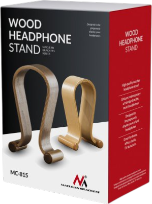 Підставка для навушників Maclean MC-815W Горіхова (5902211111832) - зображення 2