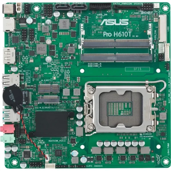 Материнcкая плата Asus Pro h610t-csm (s1700, Intel h610, ddr5) - изображение 2