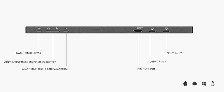 Портативный монитор ARZOPA Z1RC 16" 2.5K 123% sRGB IPS USB-C - изображение 10