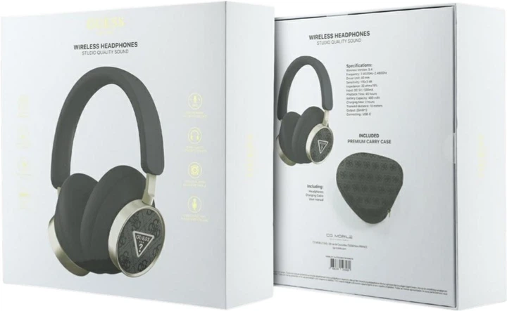 Słuchawki Guess 4G Triangle Logo Black (GUBHC15P4MRCTK) - obraz 8