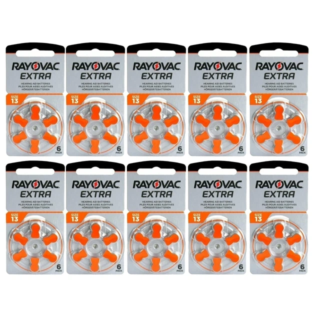 Батарейки Rayovac ZA13 PR48 для слуховых аппаратов 1.45V цинк-воздушные (Zinc Air) 60 шт срок до 2029 года - изображение 6