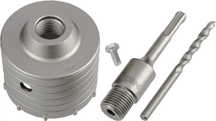 Otwornica widiowa NEO Tools 80 mm z adapterem 55-322 (5906692003556) - obraz 4