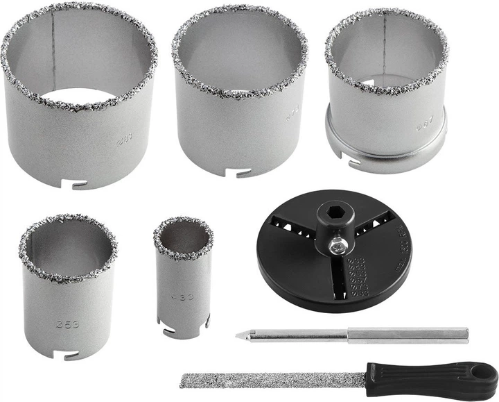 Набір вольфрамових корон Graphite 33-83 мм 8 шт 56T743 (5902062117939) - зображення 2