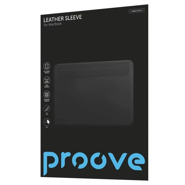 Чехол Proove Leather Sleeve MacBook 15,4"/16,2" gray - изображение 2