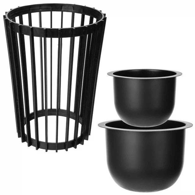 Квітник двосторонній Kadax Aytre + 2 вставки 40 см Чорний K12533 (5906638322956) - зображення 2