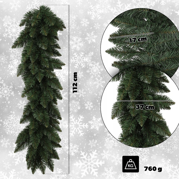 Гірлянда Kadax різдвяна 112 см Зелена (K5570) (5903699447123) - зображення 2