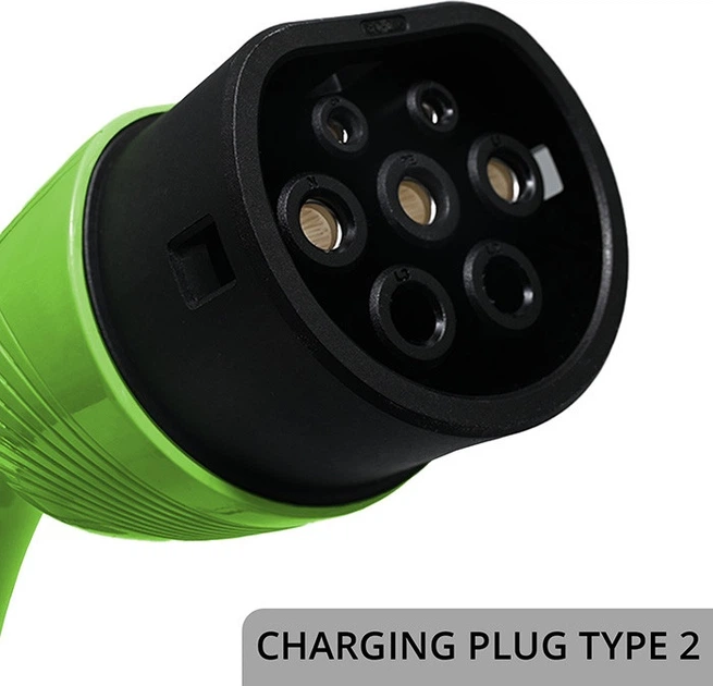 Мобільний зарядний пристрій для електромобіля Qoltec EV з регулюванням 2 в 1 Type 2 3.5 кВт 5 м (5901878524351) - зображення 6