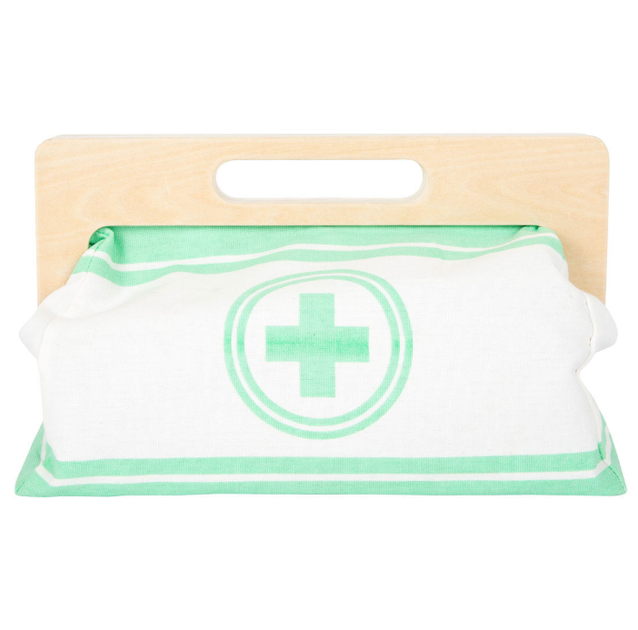 Zestaw zabawkowy Small Foot Torba lekarska z drewnianymi akcesoriami lekarskimi 18 szt (4020972119162) - obraz 9