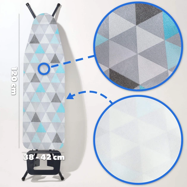 Pokrowiec na deskę do prasowania Kadax Opuwo Trójkąty 110 x 30 cm (K9666) (5903699492383) - obraz 2