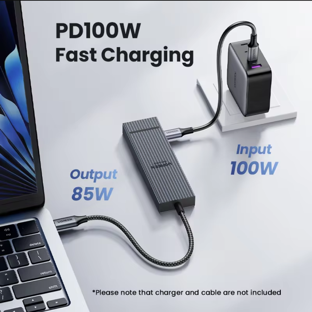USB-хаб Ugreen Revodok 6-in-1 CM818 Grey 4K 60Hz - Фото 3 USB-хаб Ugreen Revodok 6-in-1 CM818 Grey 4K 60Hz - зображення 3