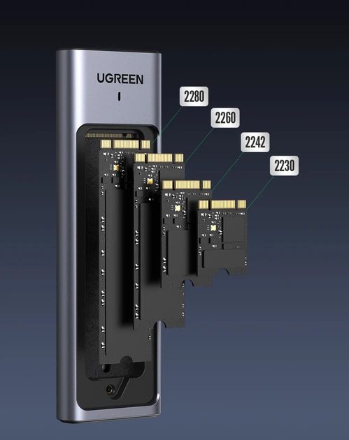 Внешний карман Ugreen CM559 20Gb/s M.2 SATA/NVMe SSD - изображение 6