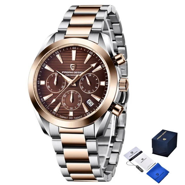 Наручний годинник Pagani Design PD-1712 Silver-Rose Gold-Brown - Фото 1 Наручний годинник Pagani Design PD-1712 Silver-Rose Gold-Brown - изображение 1