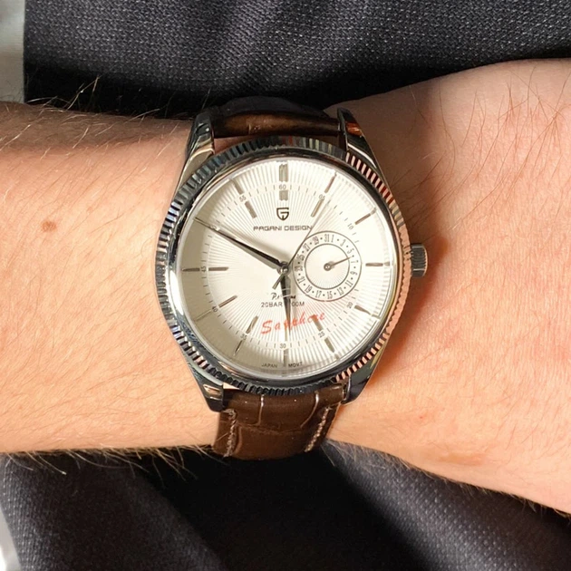 Наручний годинник Pagani Design PD-1689 Silver-White-Brown - изображение 3