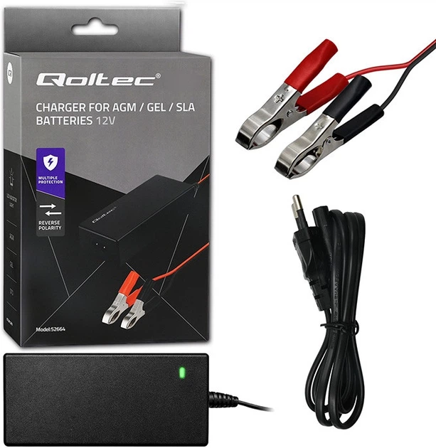 Automatyczna ładowarka Qoltec do akumulatora AGM/GEL/STD 12 V 4 A 48 W (5901878526645) - obraz 6