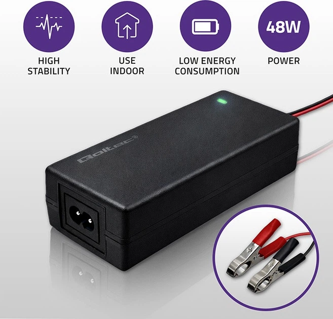Automatyczna ładowarka Qoltec do akumulatora AGM/GEL/STD 12 V 4 A 48 W (5901878526645) - obraz 7