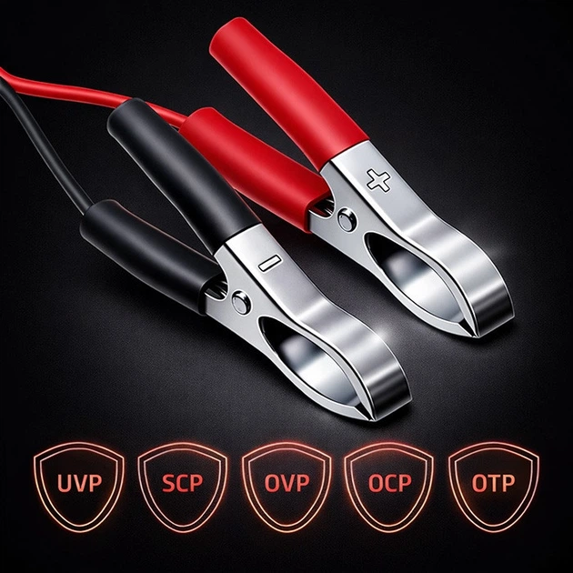 Automatyczna ładowarka Qoltec do akumulatora AGM/GEL/STD 24 V 2 A 48 W (5901878526652) - obraz 9