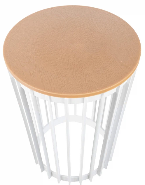 Квітник Kadax Aytre + стільниця з натурального дерева 54 см Білий K12551 (5906638323137) - зображення 2