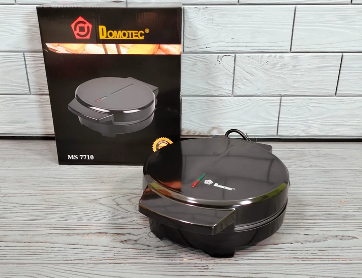 Электрическая вафельница Domotec MS-7710 для тонких вафель и трубочек, антипригарное покрытие, мощность 1000 Вт - изображение 5