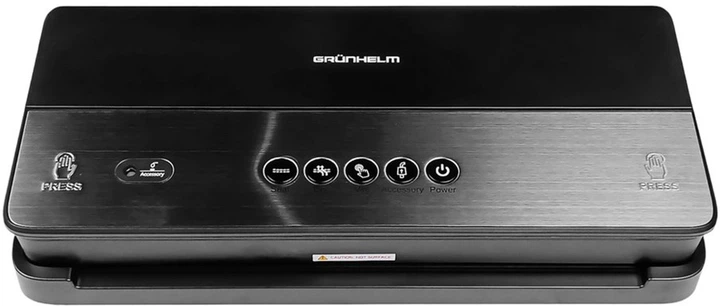 Вакууматор для продуктов Grunhelm GV 117 BW 125 Вт вакуумный упаковщик запайщик пакетов 300 мм кухонный вакуумный упаковщик - Фото 4 Вакууматор для продуктов Grunhelm GV 117 BW 125 Вт вакуумный упаковщик запайщик пакетов 300 мм кухонный вакуумный упаковщик - изображение 4