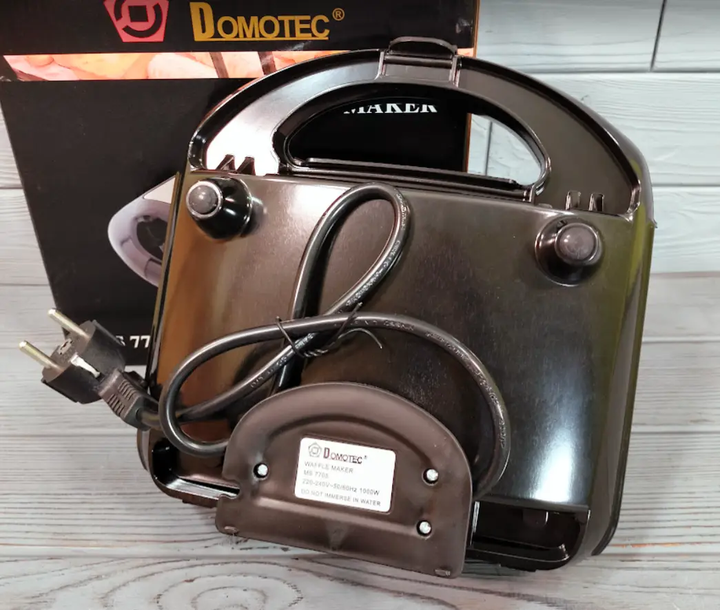 Вафельница Domotec MS-7705 для бельгийских вафель 1000 Вт электровафельница антипригарная на 2 вафли домашняя вафельница - изображение 7