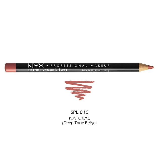 Стійкий олівець для губ NYX Cosmetics Slim Lip Pencil SPL810 відтінок Natural - зображення 2