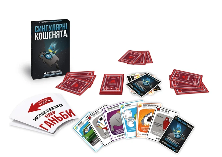 Настольная игра Взрывные котята: Сингулярные котята (дополнение) - Фото 2 Настольная игра Взрывные котята: Сингулярные котята (дополнение) - изображение 2