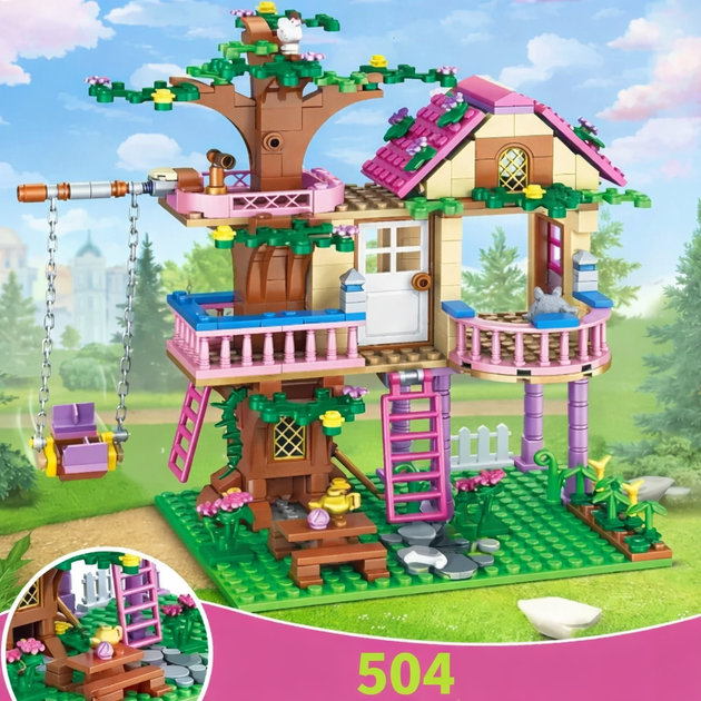 Конструктор дом на дереве Friends 504 детали с фигурками совместим с LEGO Ig0100510 - изображение 7