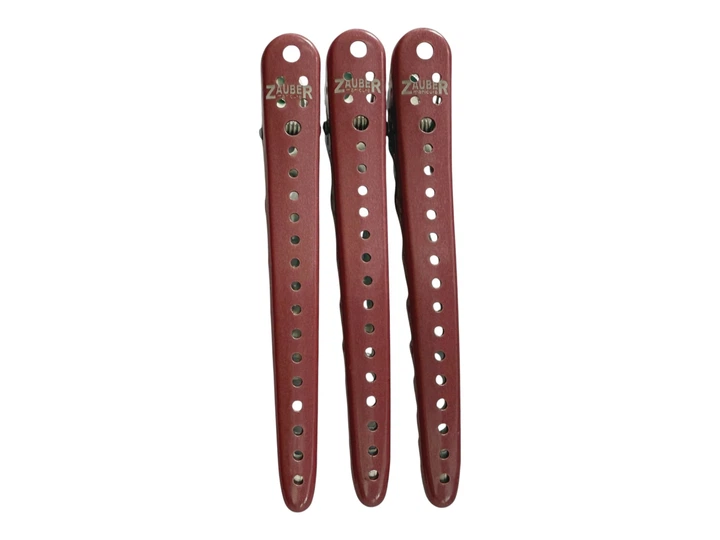 Металлический парикмахерский зажим Zauber-manicure (розовый) 3шт 06-095D-3 - Фото 3 Металлический парикмахерский зажим Zauber-manicure (розовый) 3шт 06-095D-3 - изображение 3