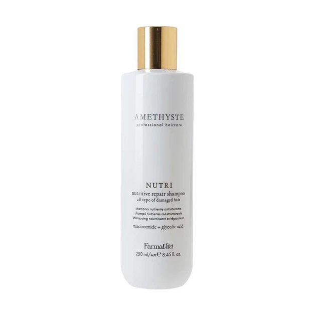 Зволожувальний шампунь для волосся FarmaVita Amethyste Nutri Nutritive Repair Shampoo 250 мл - Фото 1 Зволожувальний шампунь для волосся FarmaVita Amethyste Nutri Nutritive Repair Shampoo 250 мл - зображення 1