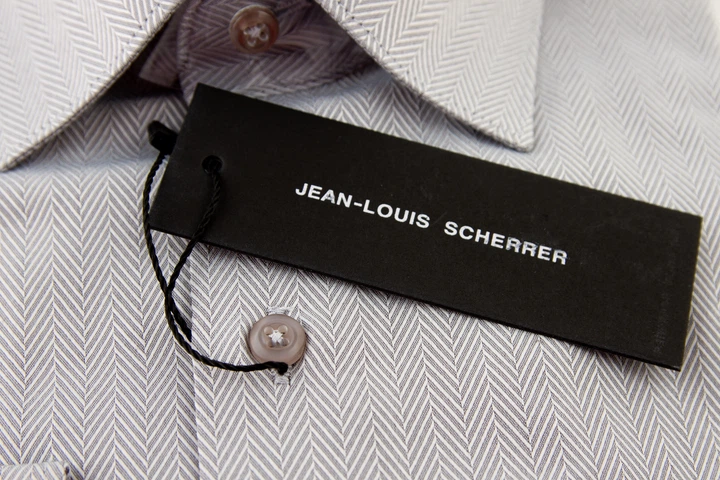 Чоловіча класична сорочка в ялинку Jean-Louis Scherrer S SCH2654 GRIS (S) - зображення 4