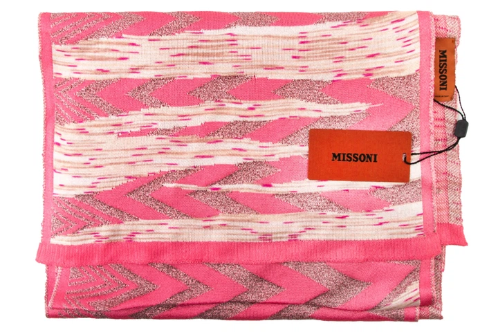 Жіночий рожевий візерунчастий шарф Missoni Bea 200 x 35 см SC13VMD8858 - Фото 1 Жіночий рожевий візерунчастий шарф Missoni Bea 200 x 35 см SC13VMD8858 - изображение 1