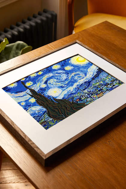 Набор для вышивки крестом The Starry Night by Van Gogh Звездная ночь Ван Гог DMC BK1995 48 х 42 см - Фото 4 Набор для вышивки крестом The Starry Night by Van Gogh Звездная ночь Ван Гог DMC BK1995 48 х 42 см - изображение 4