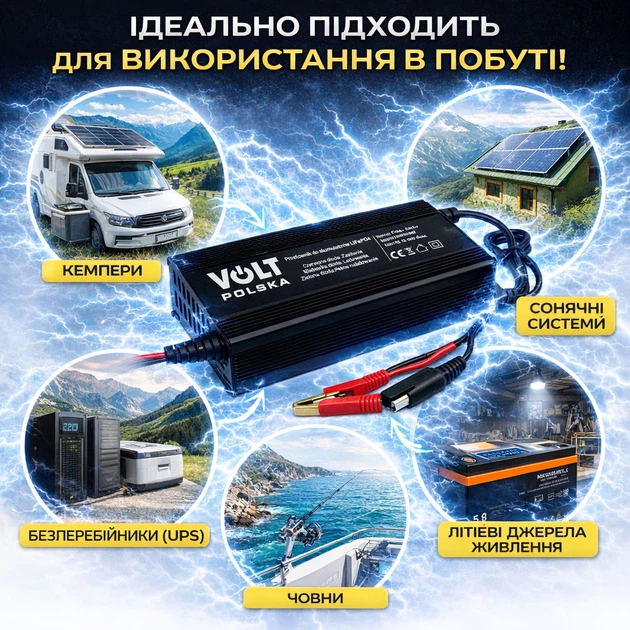 Зарядний пристрій для акумуляторів LiFePO4 20A Volt Polska 6PRLIFE20A - изображение 2