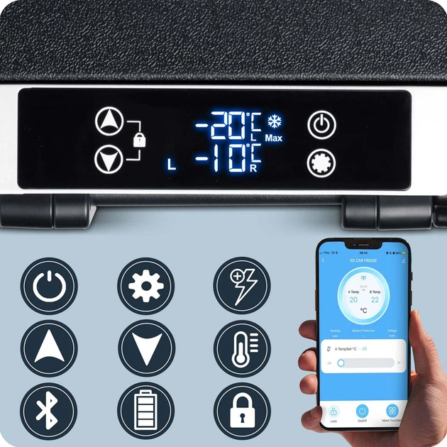 Холодильник туристичний компресорний Berdsen Icemax 400 40 л Чорно-сірий (5903890631086) - зображення 6