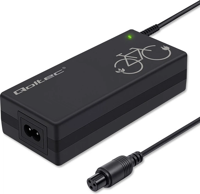 Ładowarka do roweru elektrycznego Qoltec 36 V 42 V 2 A GX12-3 Pin (5901878526195) - obraz 2