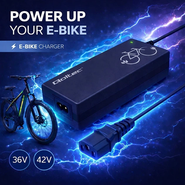 Ładowarka do roweru elektrycznego Qoltec 36 V 42 V 2 A C14-IEC-3 Pin (5901878526171) - obraz 6